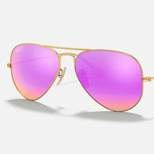 RayBan Polarized Flash Aviators with Case